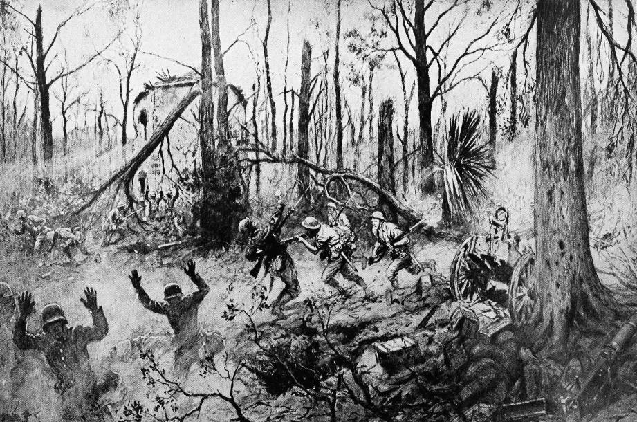 World War I 12 June: Marines break last German defensive line 13 June: German counterattack repelled by Marine sharpshooters from 400 yds Many massive