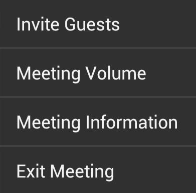 HOST A MEETING MEETING SCREEN (HOST VIEW) When you are hosting a meeting, you have full control of participants and meeting functions.