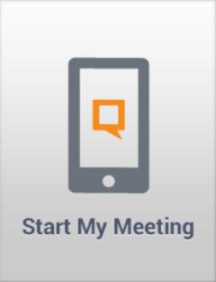 HOST A MEETING START YOUR MEETING STEP 1. To start a meeting using your own GlobalMeet account, touch Start My Meeting. STEP 2.