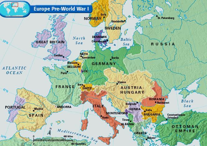 From 1870 to 1914, the growth of militarism, alliances,