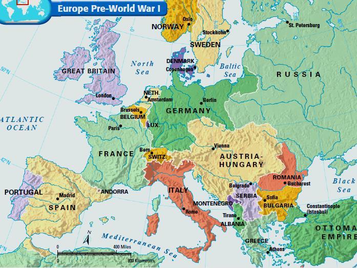 Text Europe at Europe the outbreak before the of