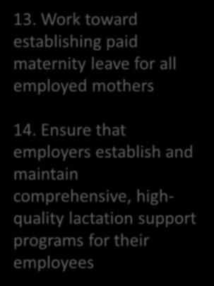 Actions for Employers 13.