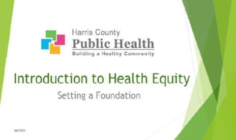 data as a tool Evidence base: CDC Promoting Health Equity: A Resource to Help Communities Address