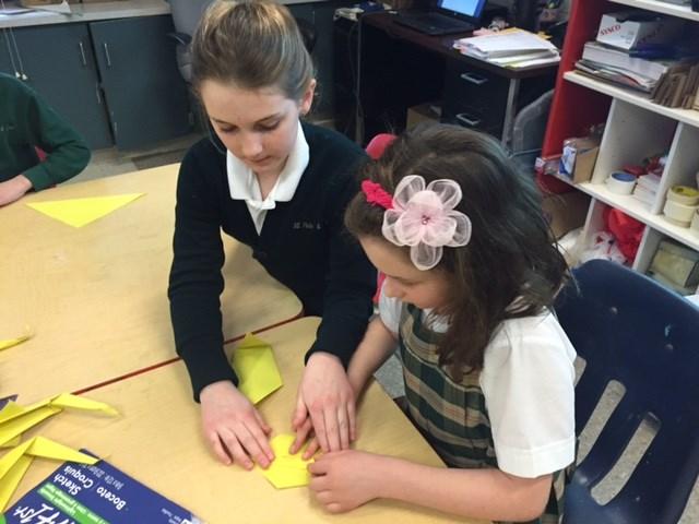 At Saints Peter and Paul School, grades 1-8 worked together