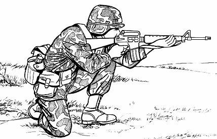 Kneeling Unsupported Firing Position This position is assumed quickly, places the soldier high enough to see over small brush, and provides a stable firing position.