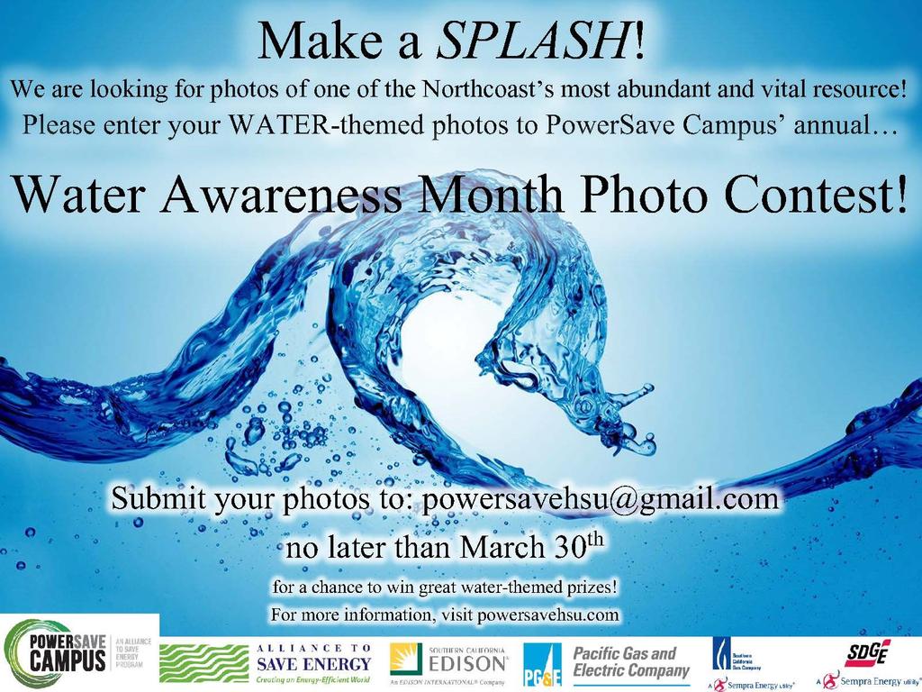 Water Awareness Month By Anais Rodriguez This month we will be celebrating Water Awareness Month to honor World Water Day on March 22nd.