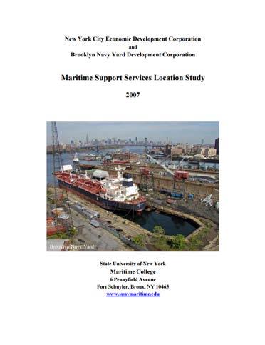 Examples of Recent Studies Maritime Support Services Location Study (2007)