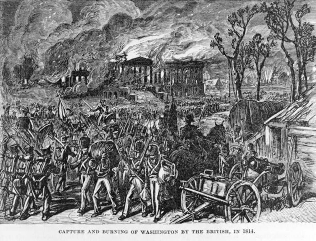 Battle of Baltimore August 1814, British landed 14,000 soldiers at Chesapeake Bay US had burned York (now Toronto), the Canadian capital, in 1813 in
