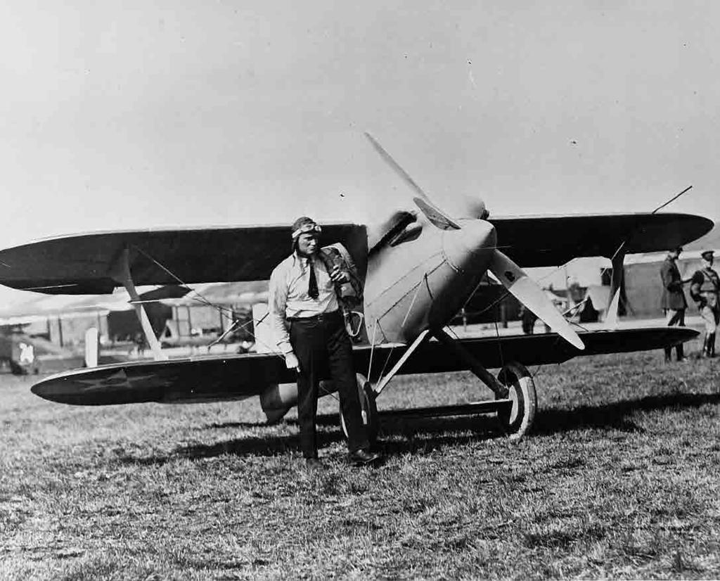 458279 1923 Pulitzer Trophy Air Race winner Lt. Alford J. Williams takes off in his R2C-1 racer. 4 NOVEMBER Pilot Lt. Alford J. Williams raised the world speed record to 266.