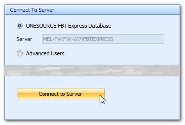 TIP: You may need to launch the ONESOURCE FBT Database Manager by using the SHIFT + Right-click option and select Run as administrator.