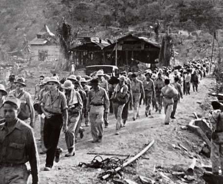 The Bataan Death March, April 1942 Private Leon Beck was taken prisoner when Bataan surrendered and took part in the Bataan Death March for 13 days before escaping: 120 E 120 30 E South China Sea