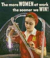 WOMEN MAKE GAINS Women enjoyed economic gains during the war, although many lost their jobs after the