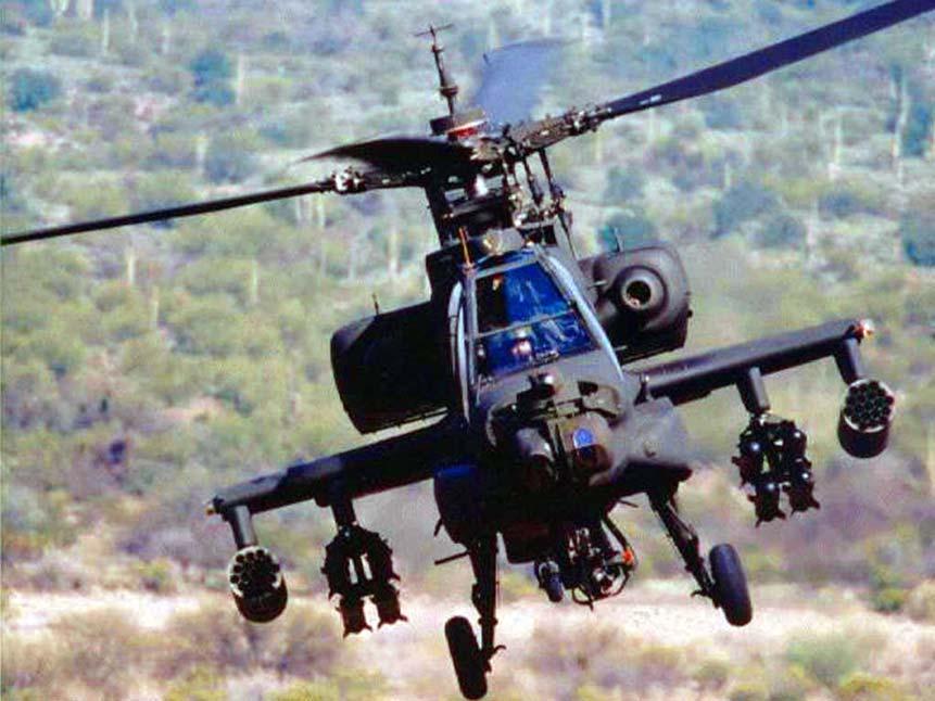 Chapter II AH-64 Apache attack helicopters are an organic Army asset that can be used for interdiction missions.