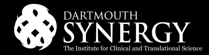 1 The Dartmouth Clinical and Translational Science Institute SYNERGY TRANSLATIONAL RESEARCH METHODS INSTITUTE (schedule subject to change) Purpose: The purpose of the one-week Institute is to provide