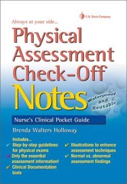 95 Holloway Physical Assessment Check Off Notes 978 0 8036 2965 3 Instructor s Manual Coming Soon!