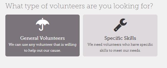 o If you are seeking skilled volunteers, select a maximum of two to three skills that are most relevant to