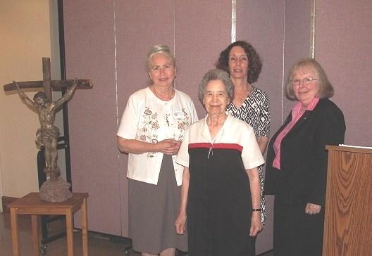 Augustine Beach, invited Sisters Ann Raymond, Eileen Therese Fichtner and Carol Stovall to repeat a program they had done at the