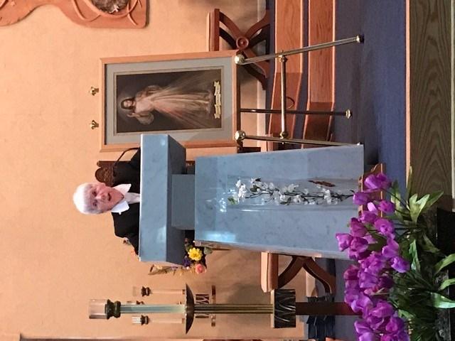 On April 23rd, Divine Mercy Sunday, Sister Loyce Newton gave a conference at Corpus Christi Church, St.