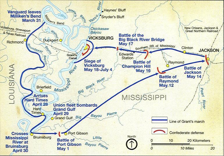 Grant later claimed that the fate of the Confederacy was sealed when Vicksburg fell.