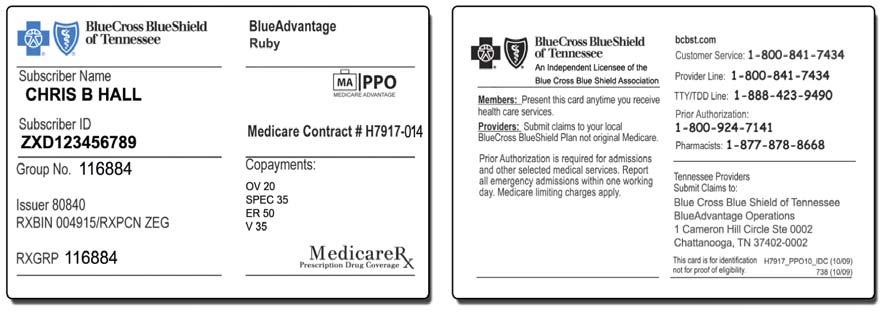 ID Cards Identifies Product Name PPO Products BlueAdvantage Ruby BlueAdvantage Sapphire BlueAdvantage Platinum BlueAdvantage Plus (group PPO plan) Identifies Type of Plan Preferred Provider