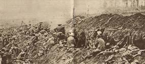 times little more than a few metres separating them from the enemy forward positions; a second week was then served in support positions, perhaps a hundred metres or so behind the front; the unit was