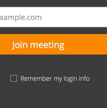 meeting. On the Welcome screen, enter your name and email address, and then click Join meeting.