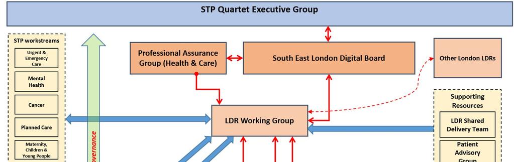 SEL LDR governance The governance structure for the LDR has undergone several reviews and changes since the LDR process started.