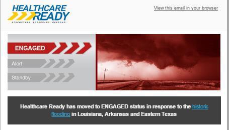 Disaster Response Support Information Sharing Coordinate with elected officials, HHS, FEMA,
