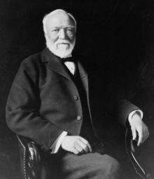 Scottish immigrant to US Andrew Carnegie Fortune made in production of steel using the Bessemer Process Shared wealth