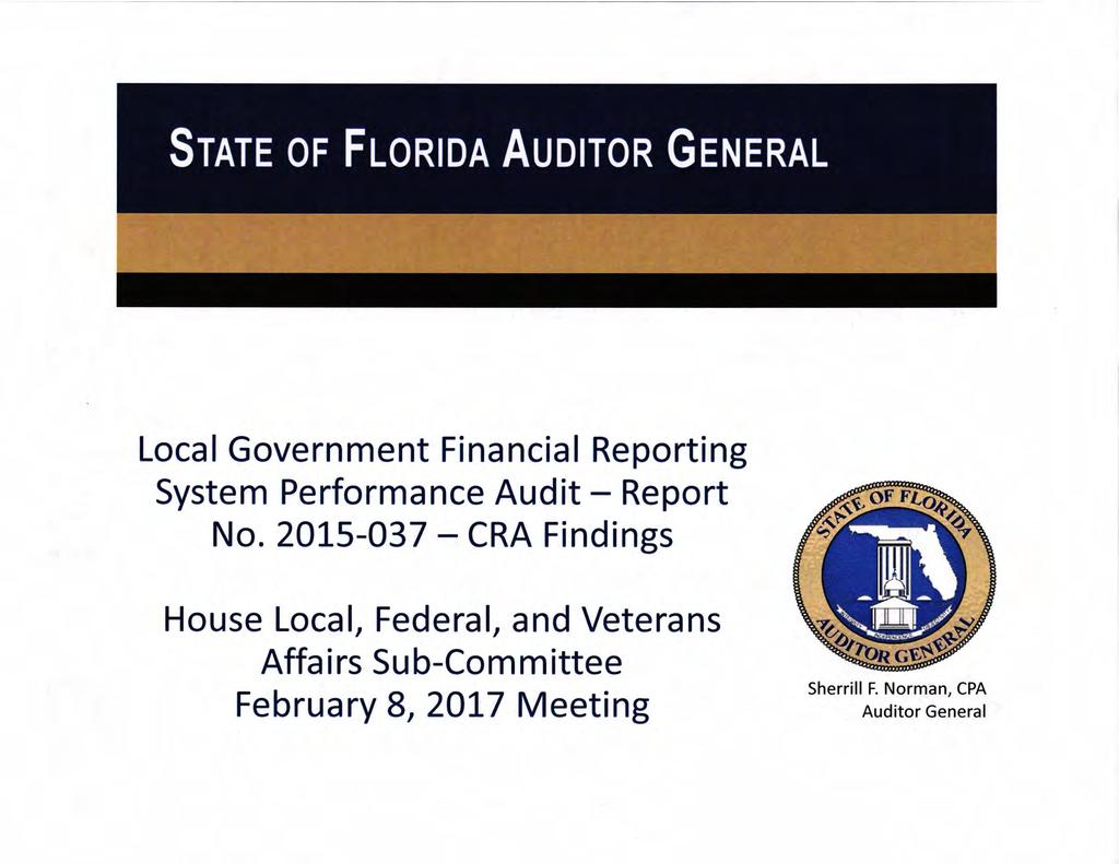Local Government Financial Reporting System Performance Audit - Report No.
