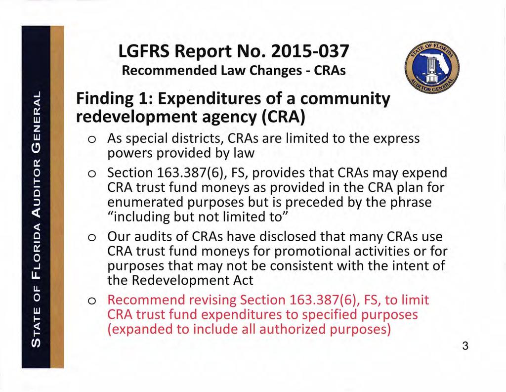 LGFRS Report No.