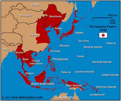 ! The Empire of Japan The Japanese moved quickly throughout the Pacific after the bombing of Pearl Harbor taking over Guam, Wake Island, Hong Kong, the Philippines, the Dutch East Indies, and Burma.