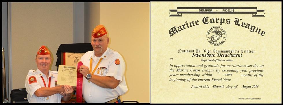 held on 24 September 2016. The meeting was hosted by the Department of North Carolina Marine Corps League, Northwest District at the Quality Inn & Suites in Boone, NC.
