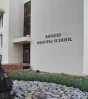 Rhodes Business School Rhodes Business School has set an ambitious goal of being in the top three research business schools in South Africa as measured by its publication ratio.
