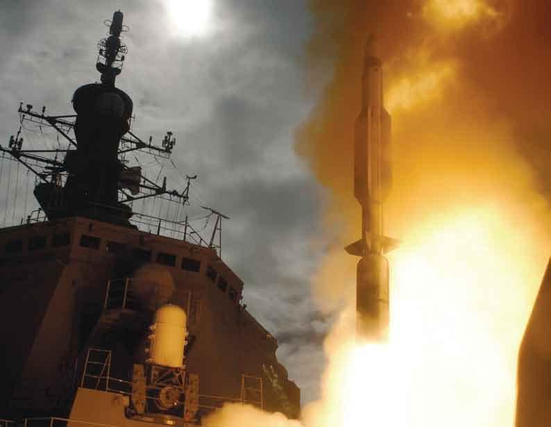 Japan s Maritime Self-Defense Force destroyer JS Kongo tracked and intercepted a target missile with an Aegis-guided SM-3 missile on December 17, 2007.