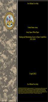 forces and capabilities Developing Army Space, High Altitude, and Missile Defense Concepts and Doctrine