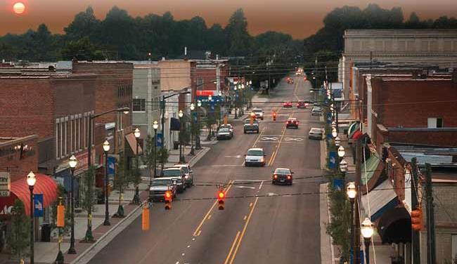 Town of Benson, NC Infrastructure and Services Located 34 miles southeast of downtown Raleigh, Benson is well served by freeways, airports, and multiple transit networks.