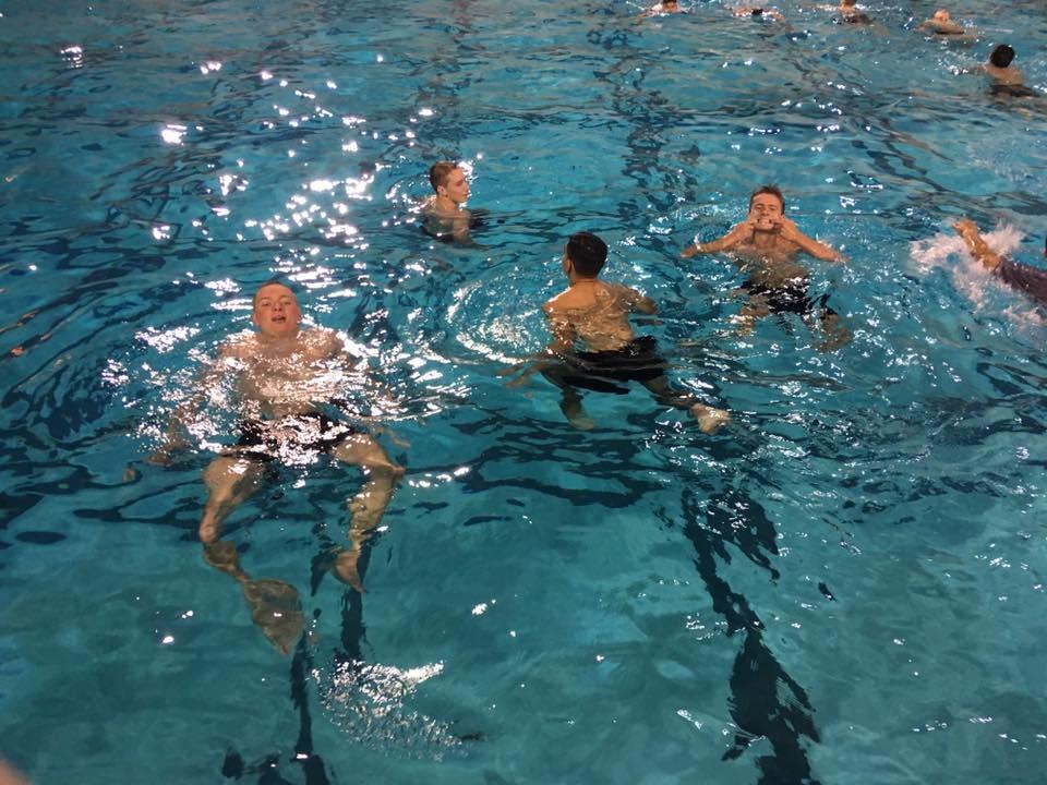 Before the main CWST events, the Cadets must swim for 10 minutes unassisted, and tread water for another 5