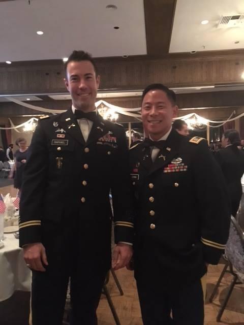 Cadre members enjoy the Tri- Service ball festivities with