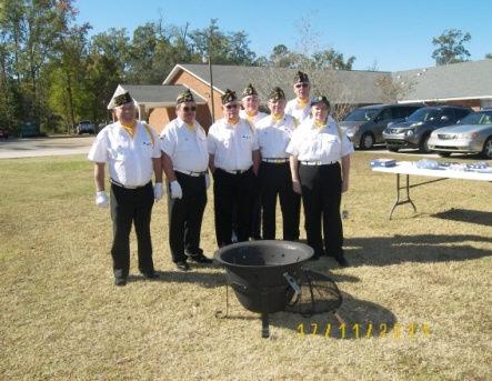 Burns American Legion Honor Guard members performed a Dignified Flag Retirement ceremony for Lake Castle Elementary school in