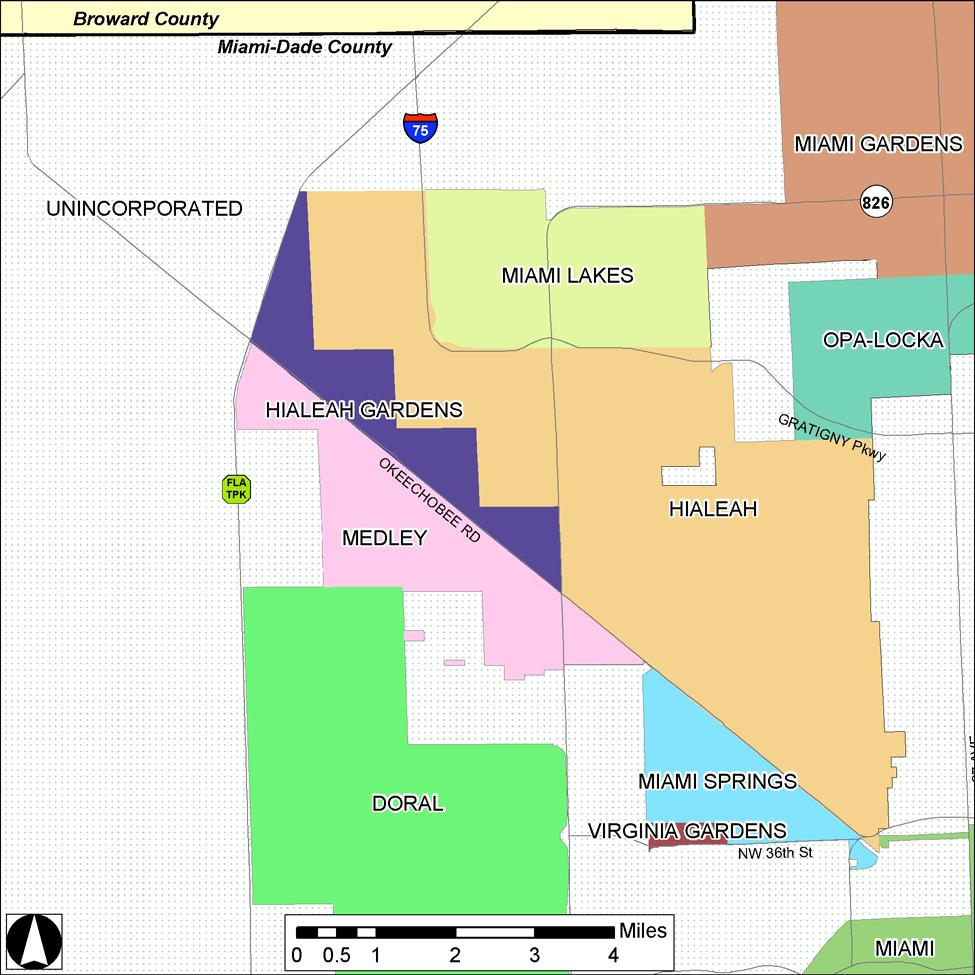 Attachment 1 COMPREHENSIVE PLAN AMENDMENTS Location Map Town of Medley Proposed Amendment #08-1ER