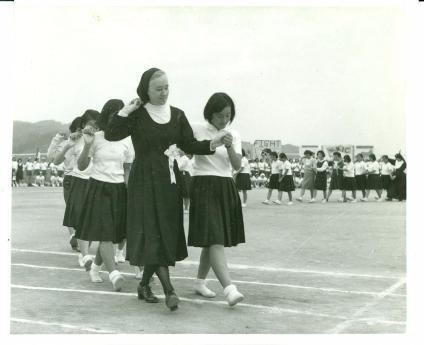 By the late 1960s, the Sisters of Notre Dame in Massachusetts and beyond had modified their habit. This is Sr.