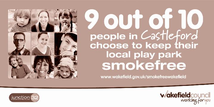 7 Healthy communities Section 2 Smokefree Play Parks Castleford The aim of the campaign was to create a voluntary code of conduct encouraging people not to smoke in children s play parks.