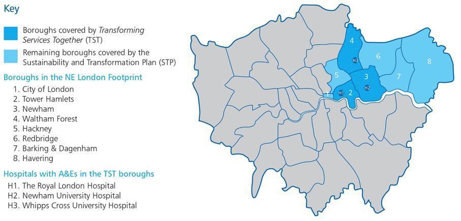 Local Geography for Discovery East London Phases I / II Possible options to expand project following this may include