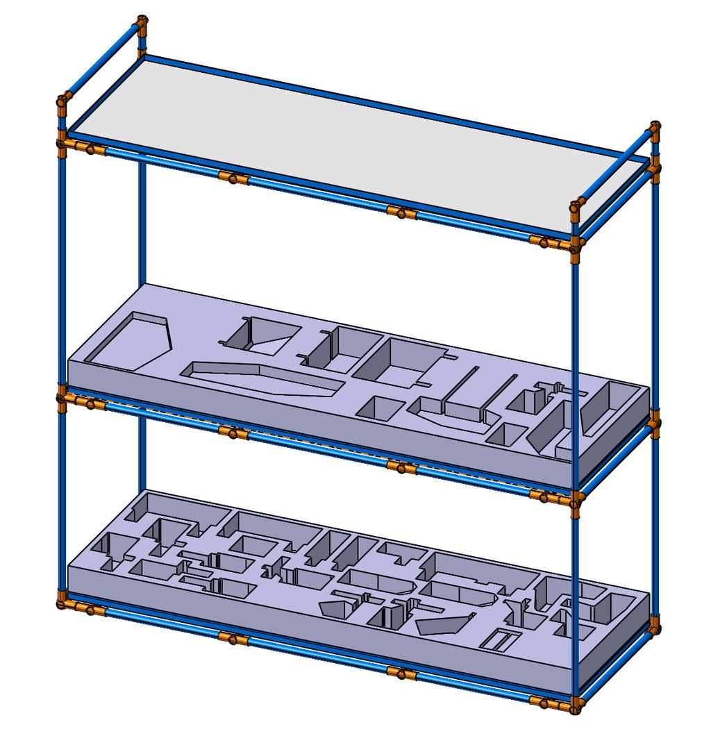 Figure 7, Catia 3D model of tool cart (20) Figure 8, Layout for tool cart (21)