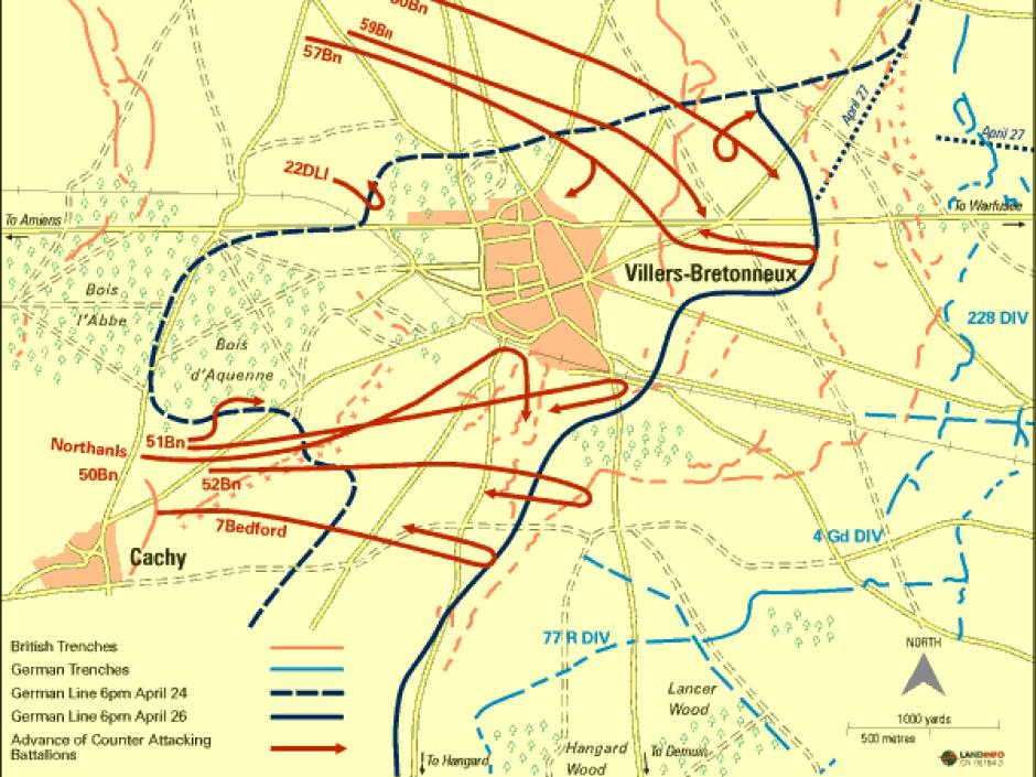 Counter-Attack at Villers-Bretonneux 13 th Australian Infantry Brigade vs 5 th German Guards Division Villers-Bretonneux, France Night of 24 th & 25 th April, 1918 The Battle The Second Battle of