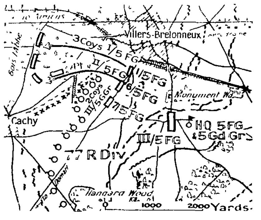 German dispositions south of Villers-Bretonneux evening 24 th April 2018 Official History - Chapter XVII Second Villers-Bretonneux The Counter-attack https://www.awm.gov.