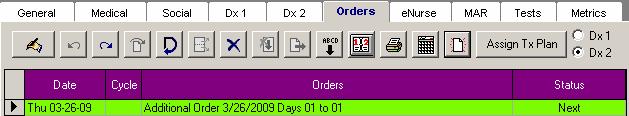 If the order is for a drug, double click the additional order line to open the order