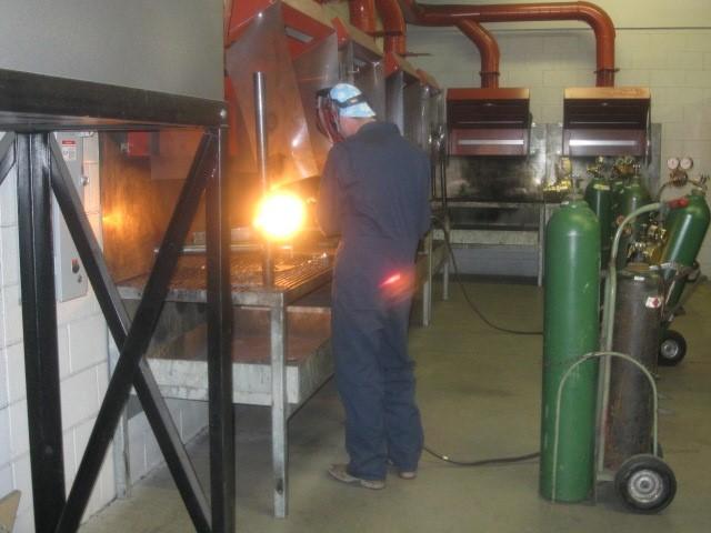Procedures to safely use industrial machine and hand tools Blueprint reading and layout Arc welding: gas metal, flux cored, oxy-acetylene Plasma-arc and carbon-arc cutting