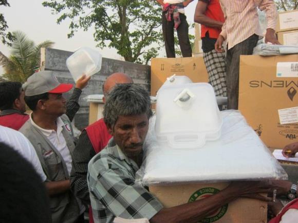 B. Others a) Bangladesh Red Crescent Society (BDRCS) Within hours after the disaster, BDRCS deployed its National Disaster Response Team (NDRT) for assessing the damage on people and their properties.